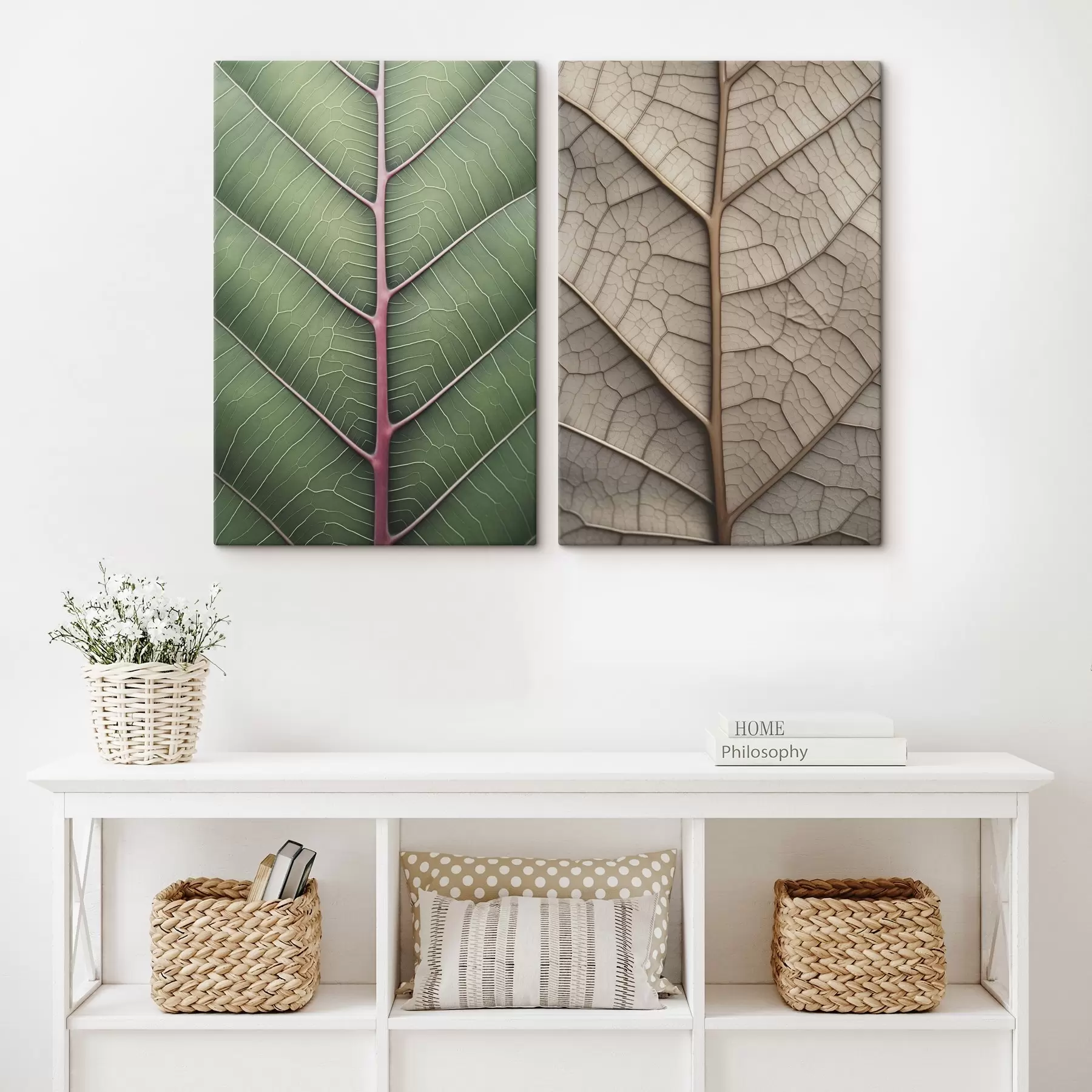 murales de pared Hoja veteada m00663