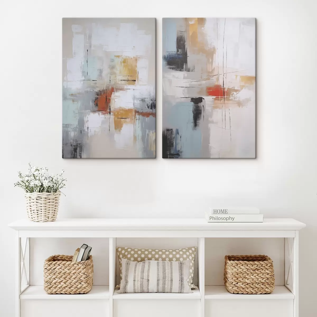 murales de pared Abstracción imitación de pintura y abrasiones m00667