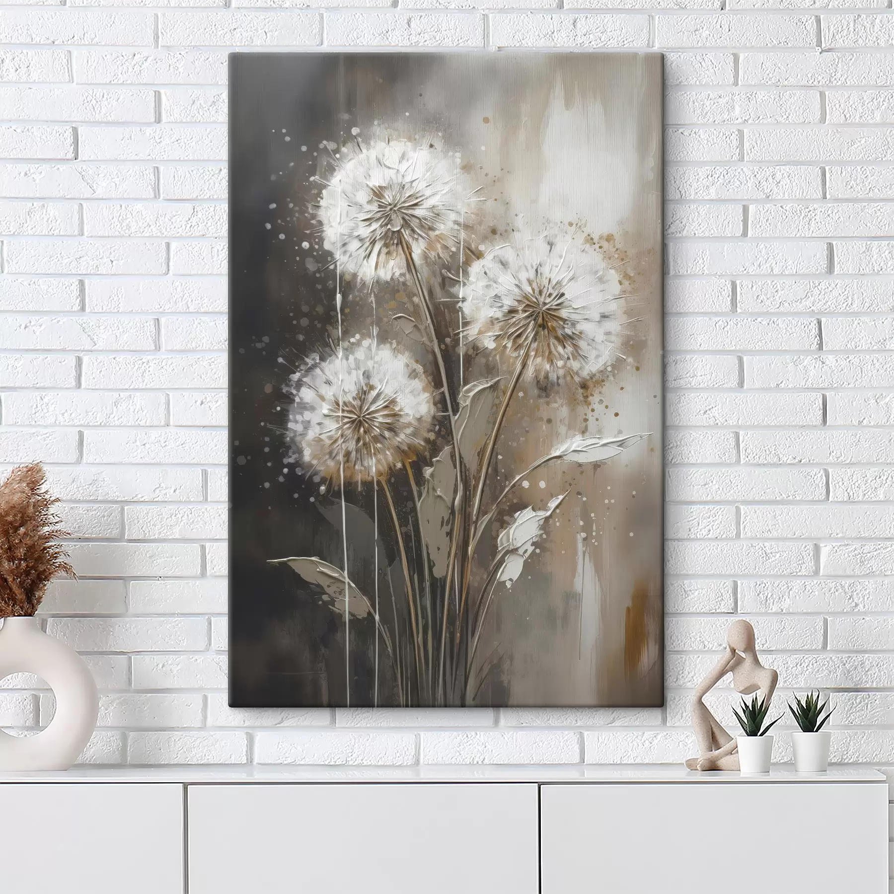 murales de pared Dientes de león abstractos s45449