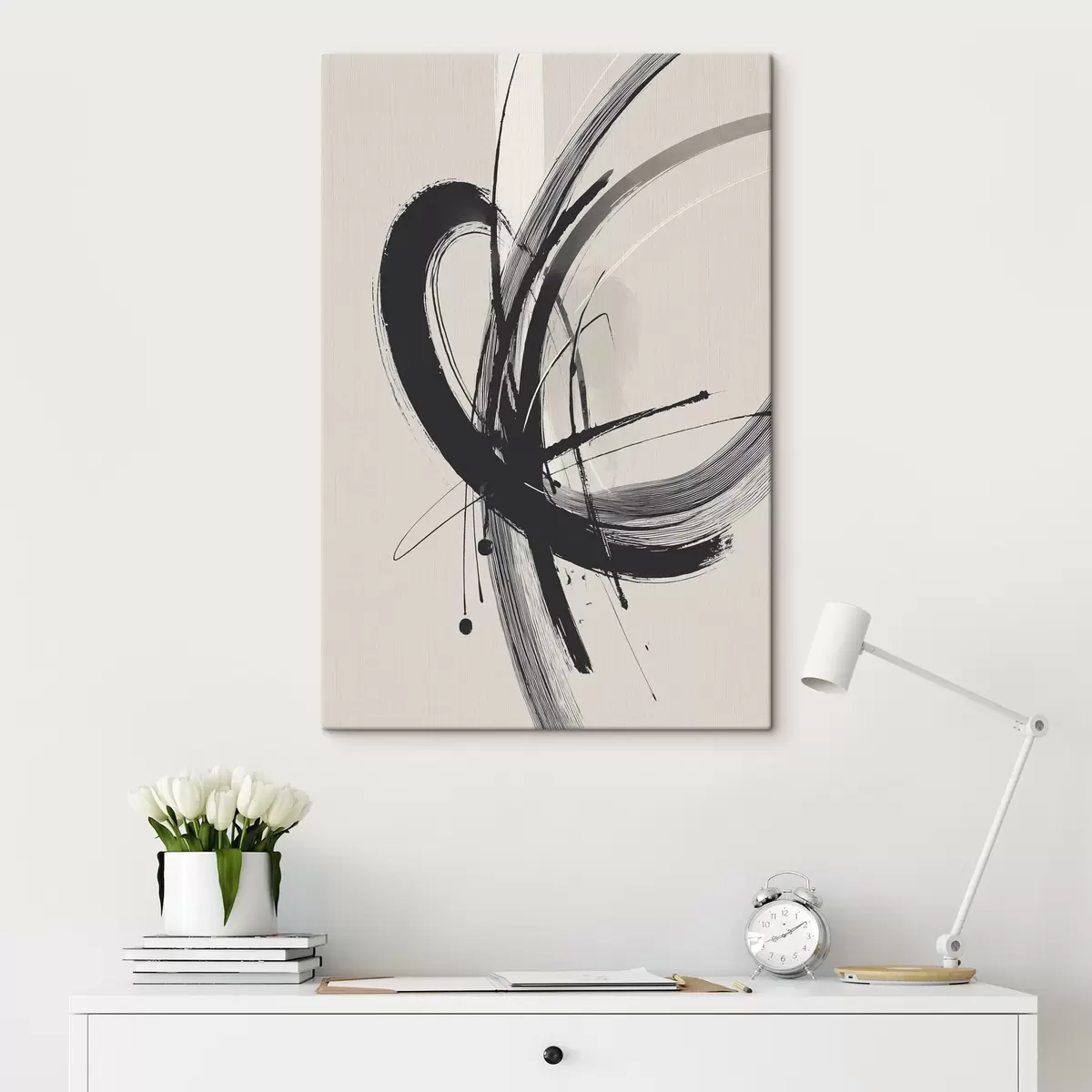 murales de pared Pinceladas minimalistas abstractas s45582