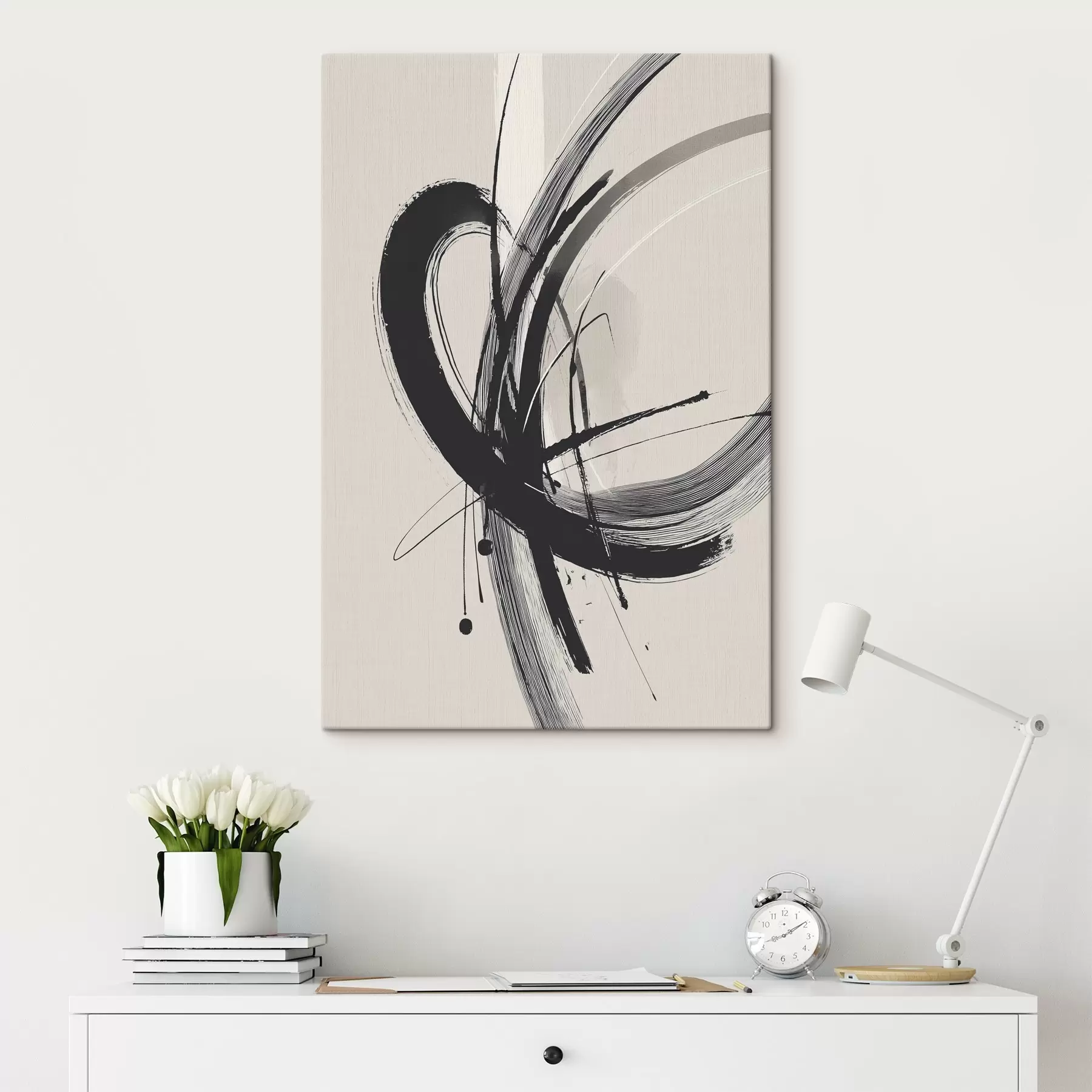 murales de pared Pinceladas minimalistas abstractas s45582