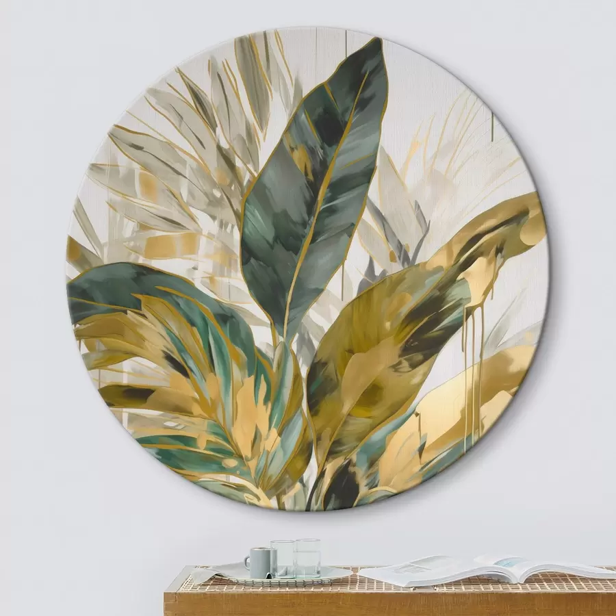 murales de pared Hojas tropicales abstractas r45589