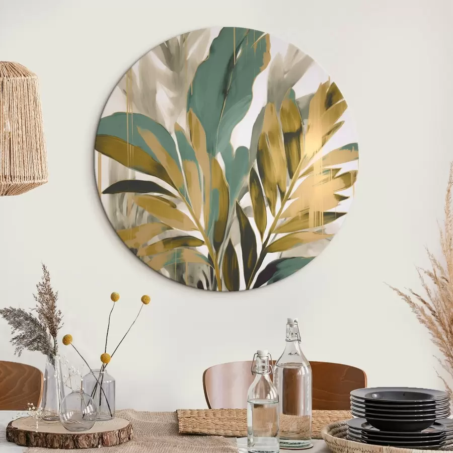 murales de pared Hojas tropicales abstractas r45590