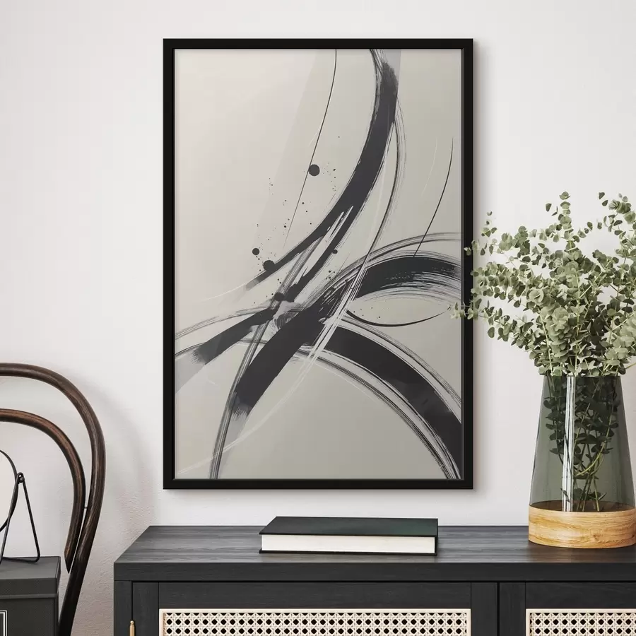 murales de pared Pinceladas minimalistas abstractas f45583