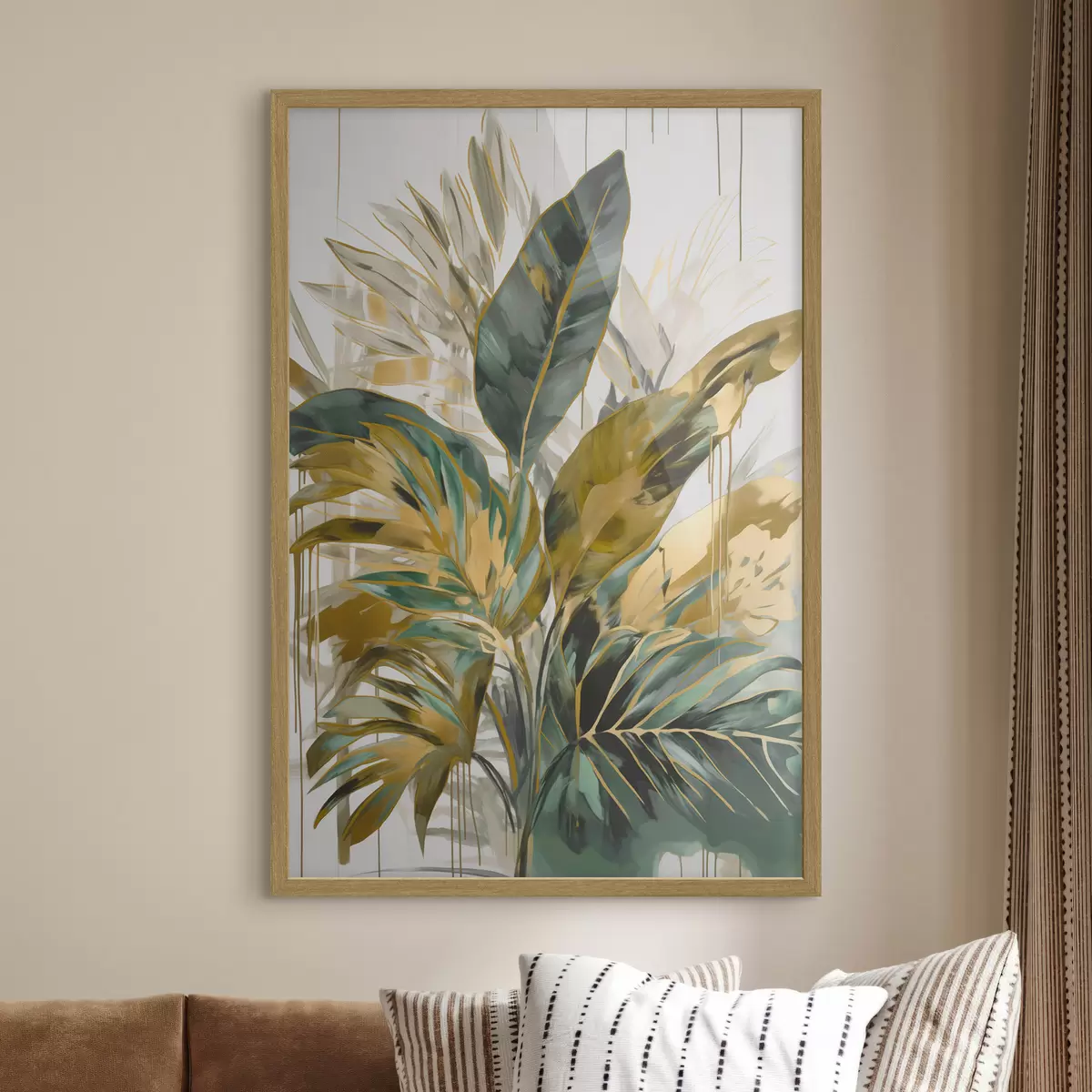 Poster Hojas tropicales abstractas f45589