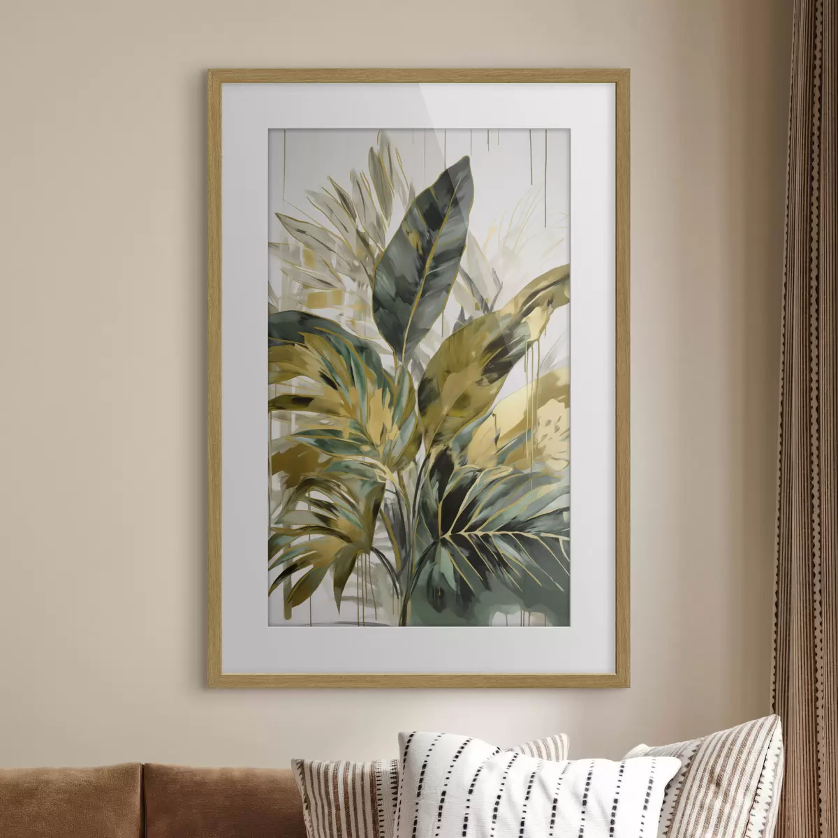 Poster Hojas tropicales abstractas f45589