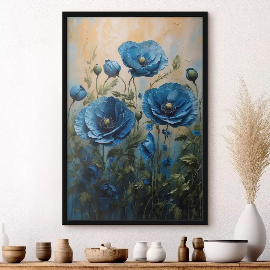 murales de pared Viejo árbol bajo un sol rojo f45488