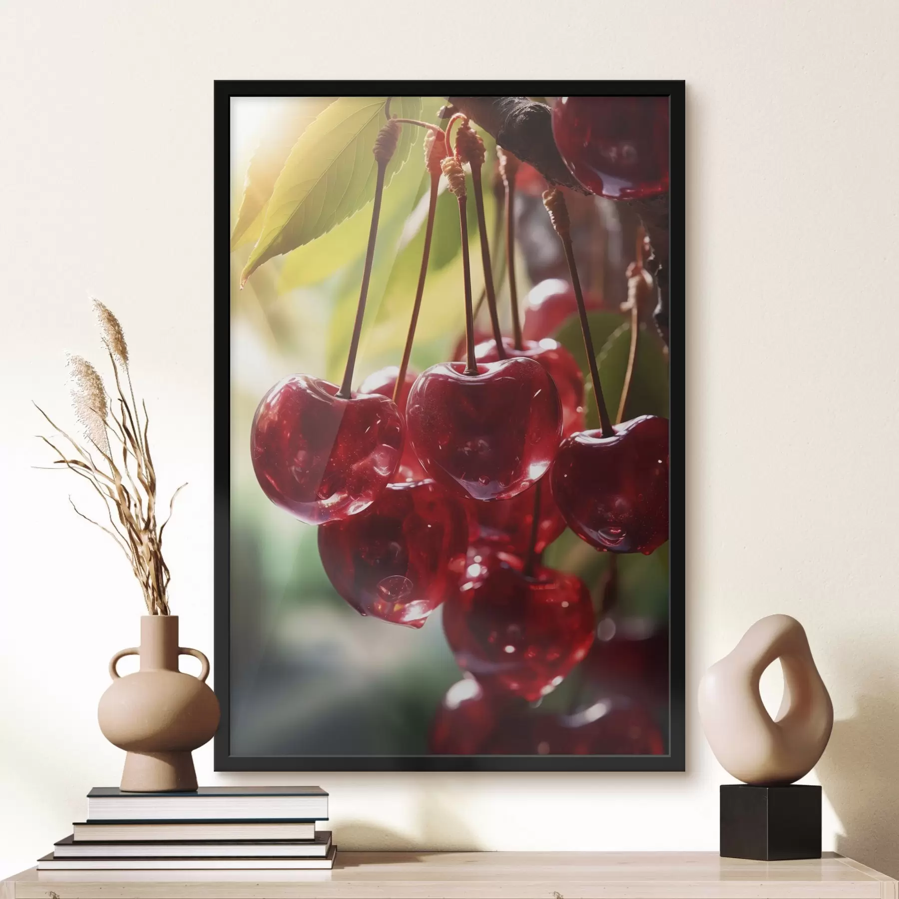 murales de pared Retrato de niña con pintura abstracta naranja f45498