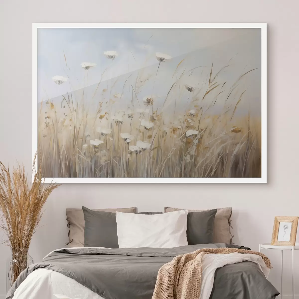 Poster Un barco en aguas turquesas entre rocas f45511