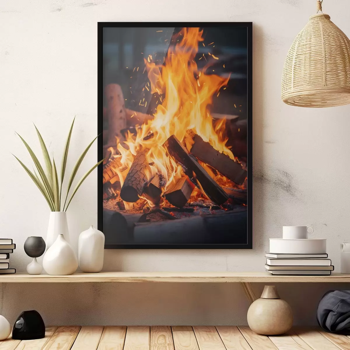 Poster Fuego ardiente en la oscuridad f45514