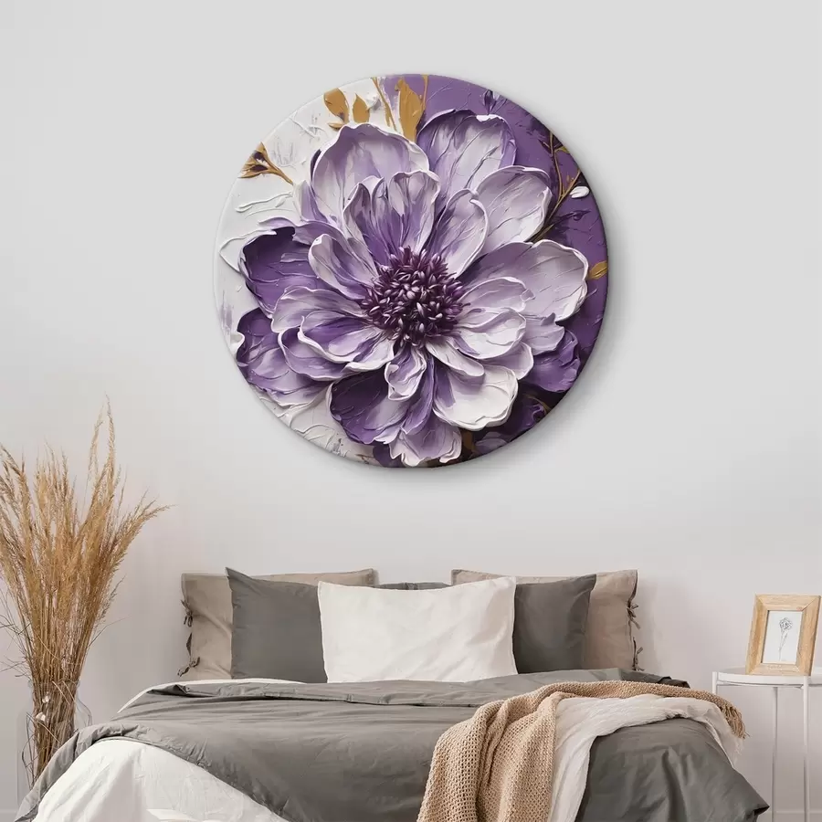 murales de pared Retrato femenino con trazos de pintura naranja r45492