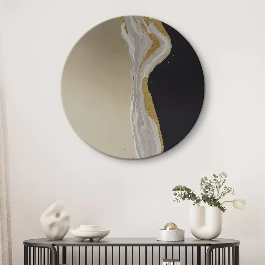 murales de pared Flores de peonía color crema sobre fondo verde r45494