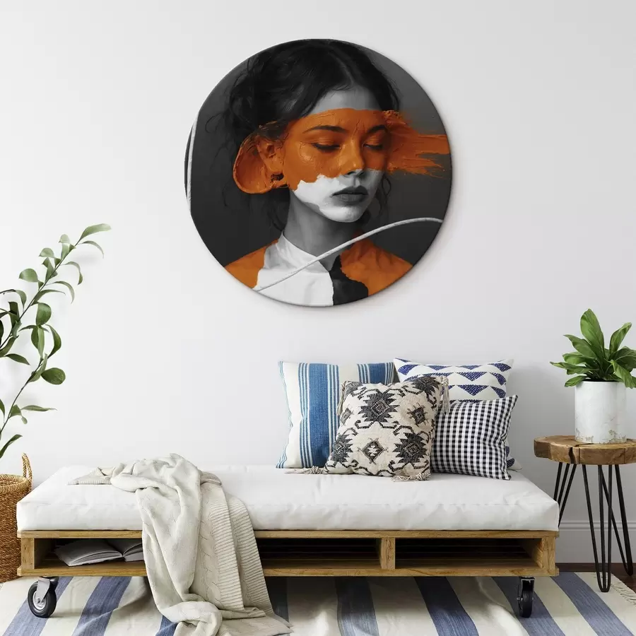 murales de pared Flor morada en estilo de pintura volumétrica r45495