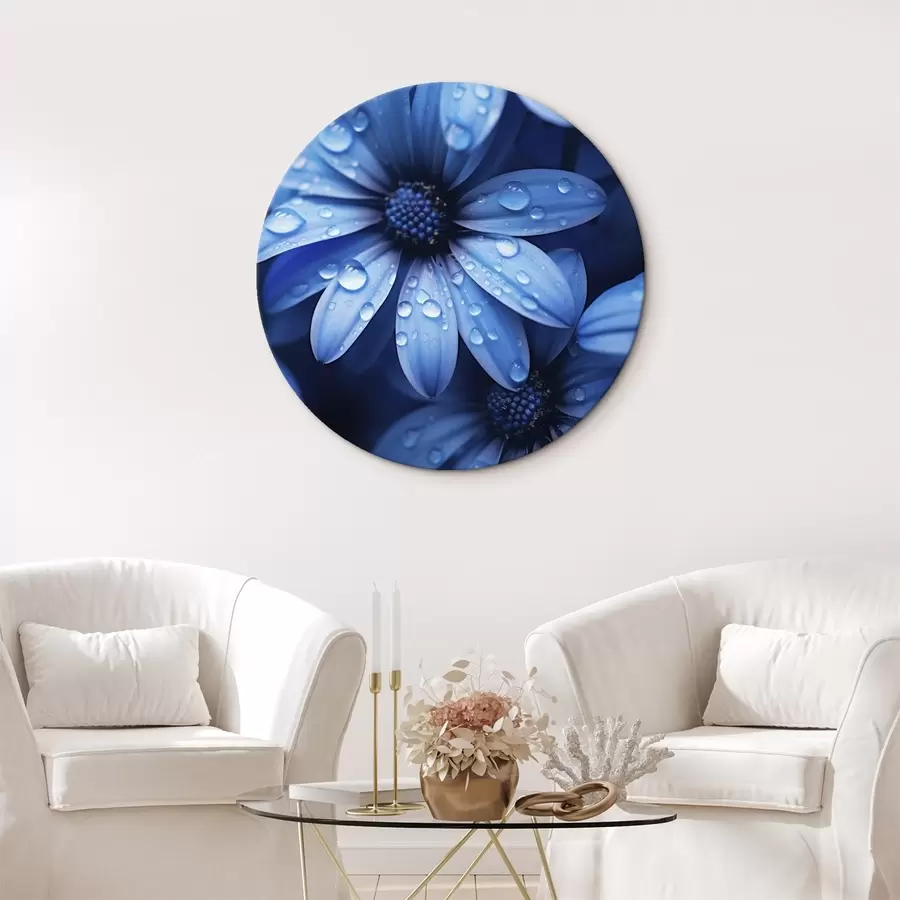 murales de pared Delicadas flores rosas junto al mar al amanecer r45499