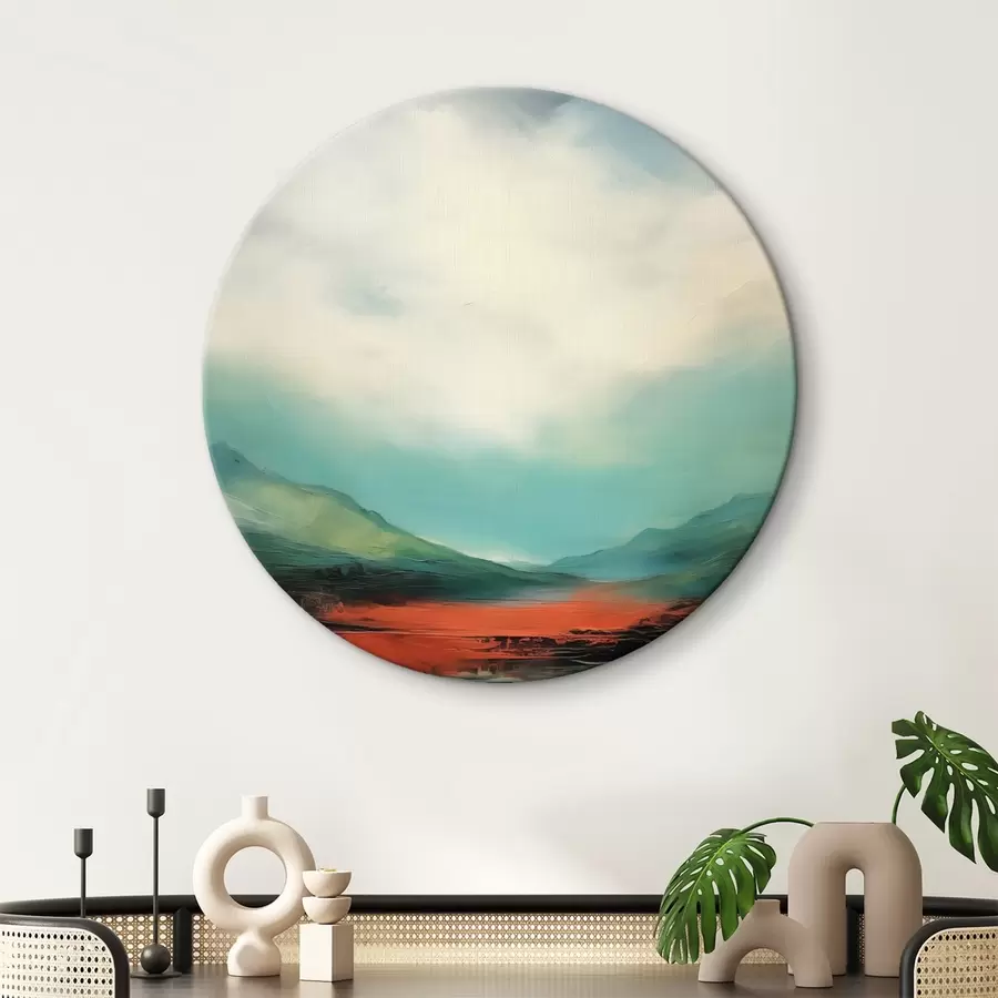 murales de pared Paisaje luminoso con nubes y montañas r45626