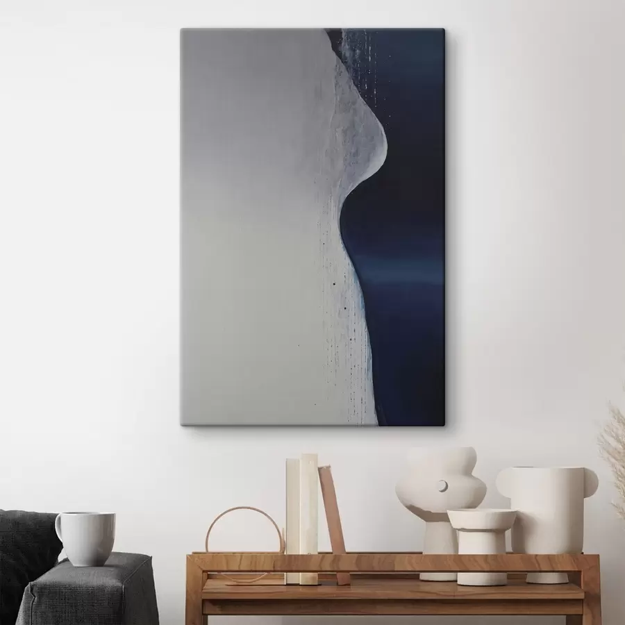 murales de pared Abstracto con pinceladas rojas sobre fondo negro s45493