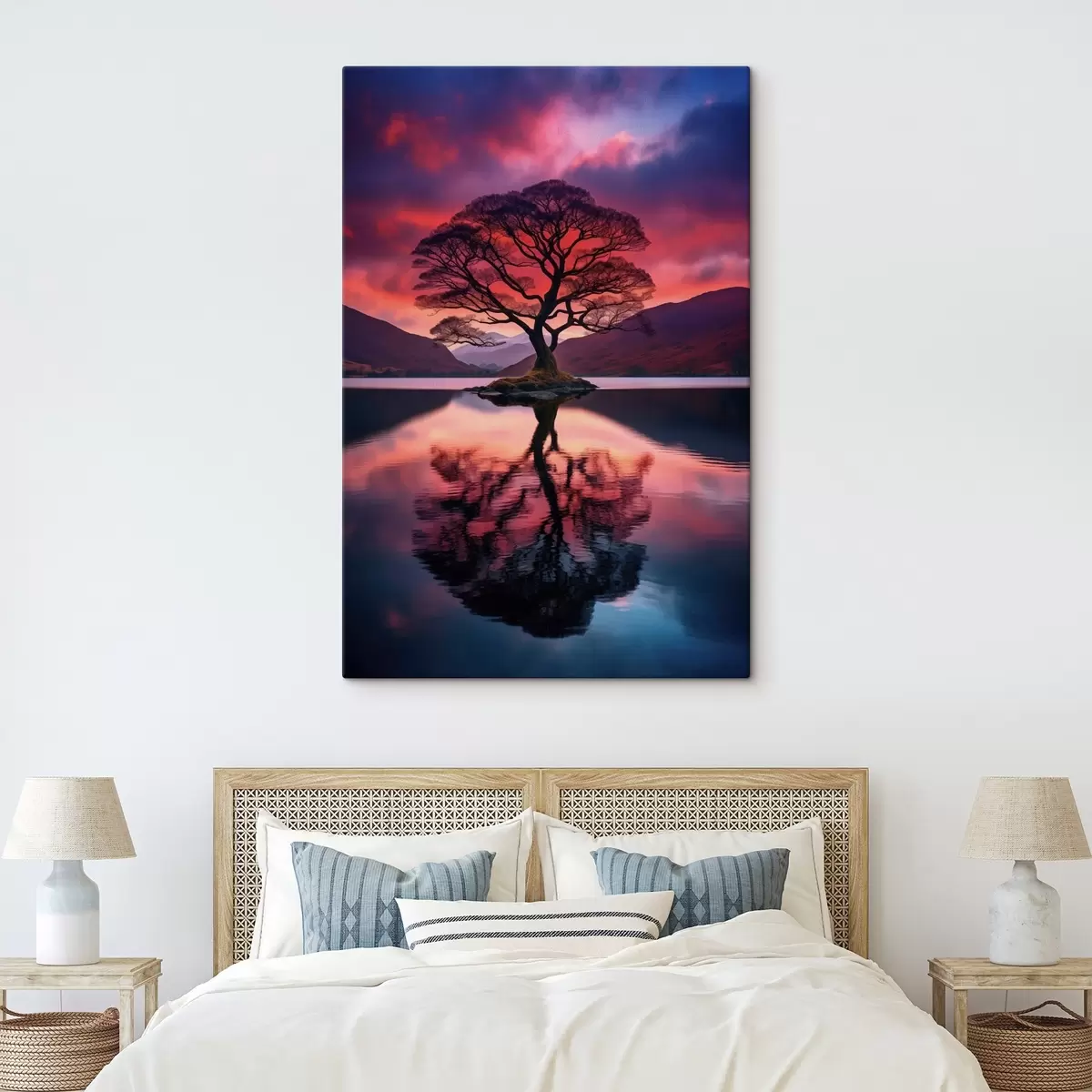 murales de pared Gota de agua cayendo con destellos de luz s45504