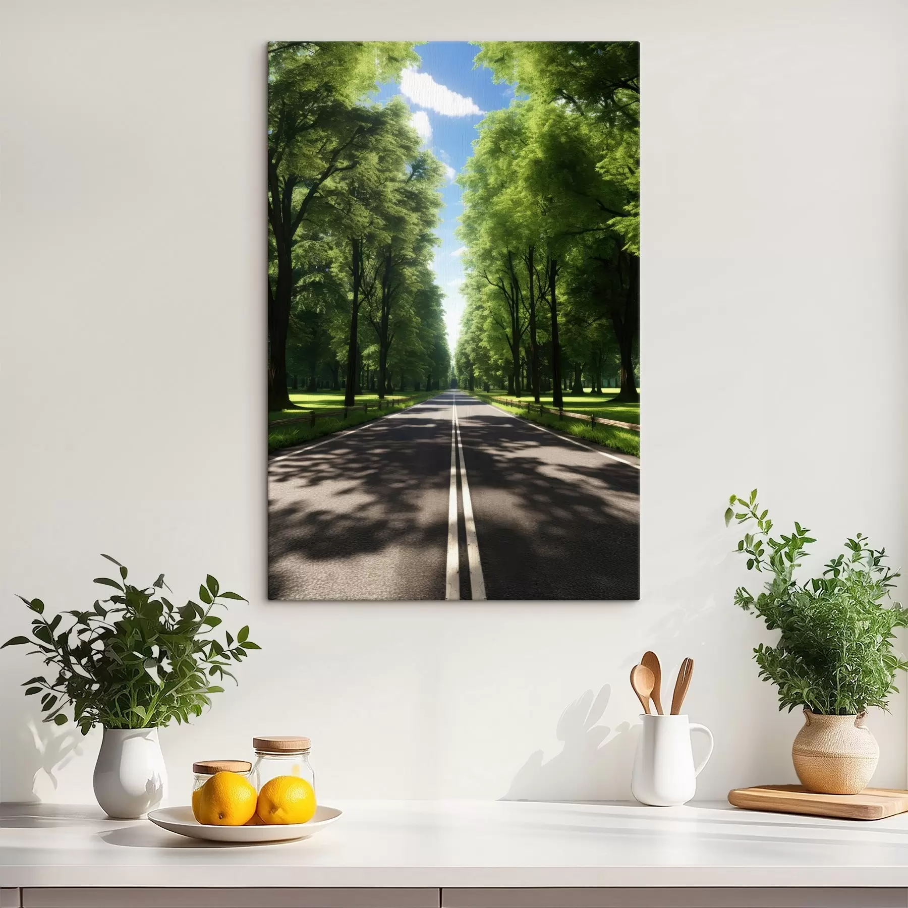 murales de pared Paisaje en miniatura con una cascada en una bola de cristal s45505