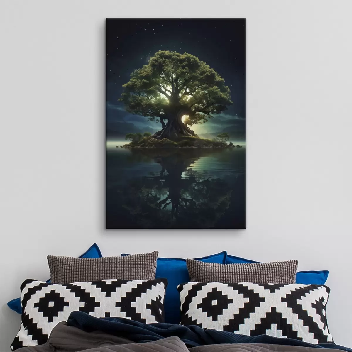 murales de pared Una manzana verde con gotas de agua s45510