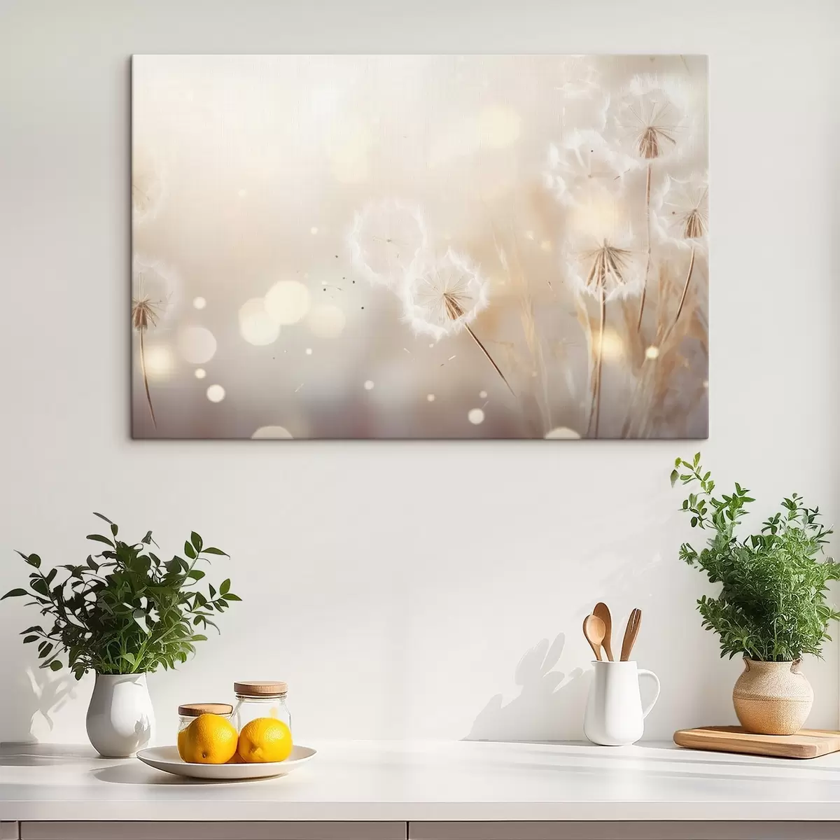 murales de pared Delicados dientes de león a plena luz s45519