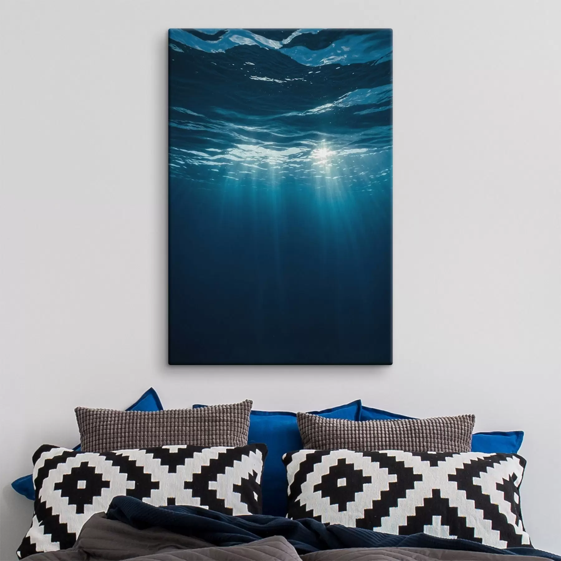 murales de pared Rayos de sol bajo la superficie del agua s45625