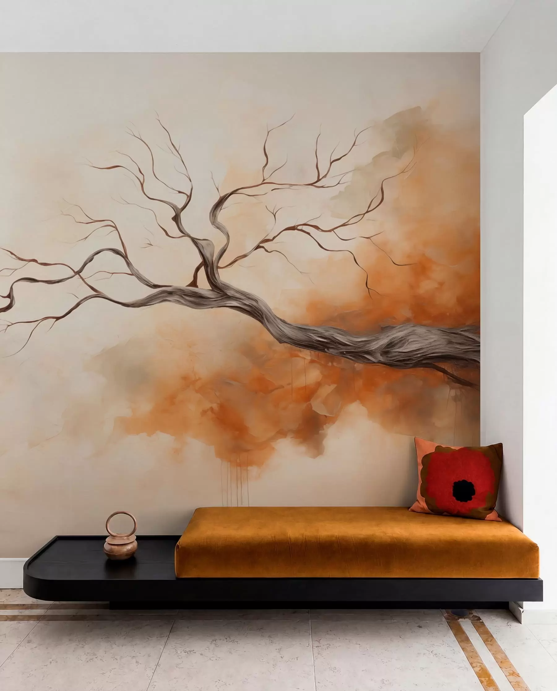 murales de pared Rama al atardecer w04449