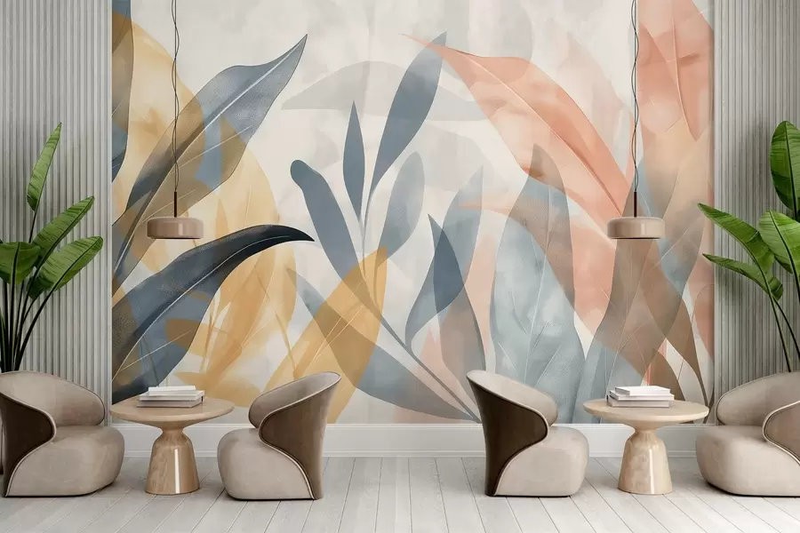 murales de pared Hojas de colores w04483