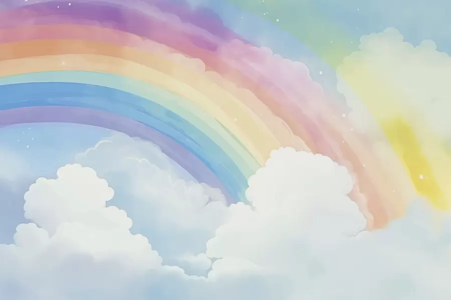 murales de pared Arco iris en el cielo w04487