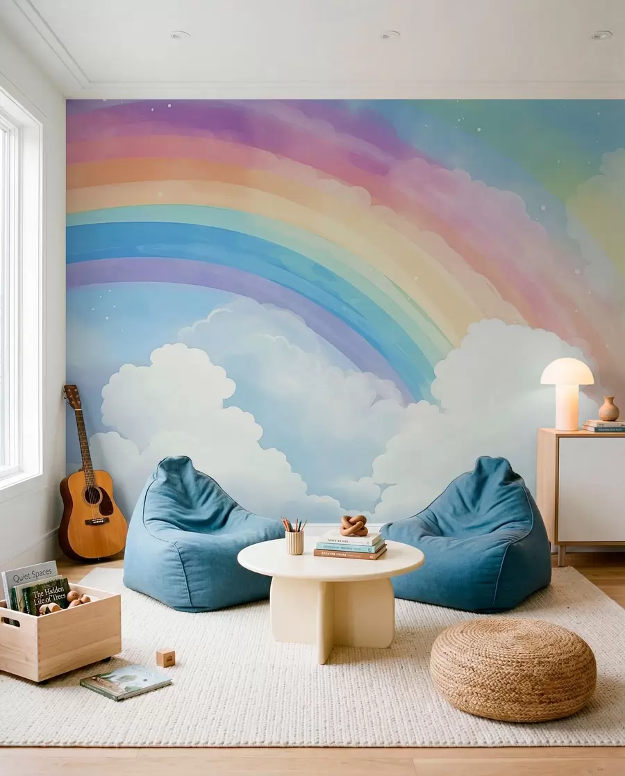 murales de pared Arcoíris sobre las nubes w04487