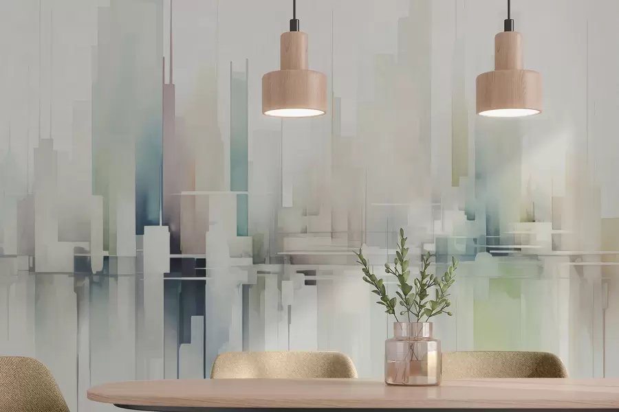 murales de pared Ciudad abstracta w04488