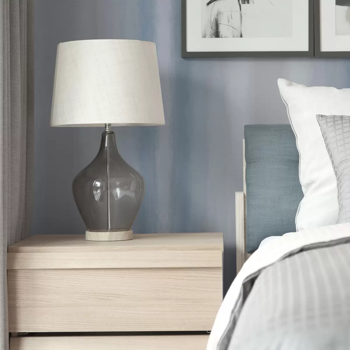 Papel pintado Rayas anchas en tonos azul grisáceo frío a00551