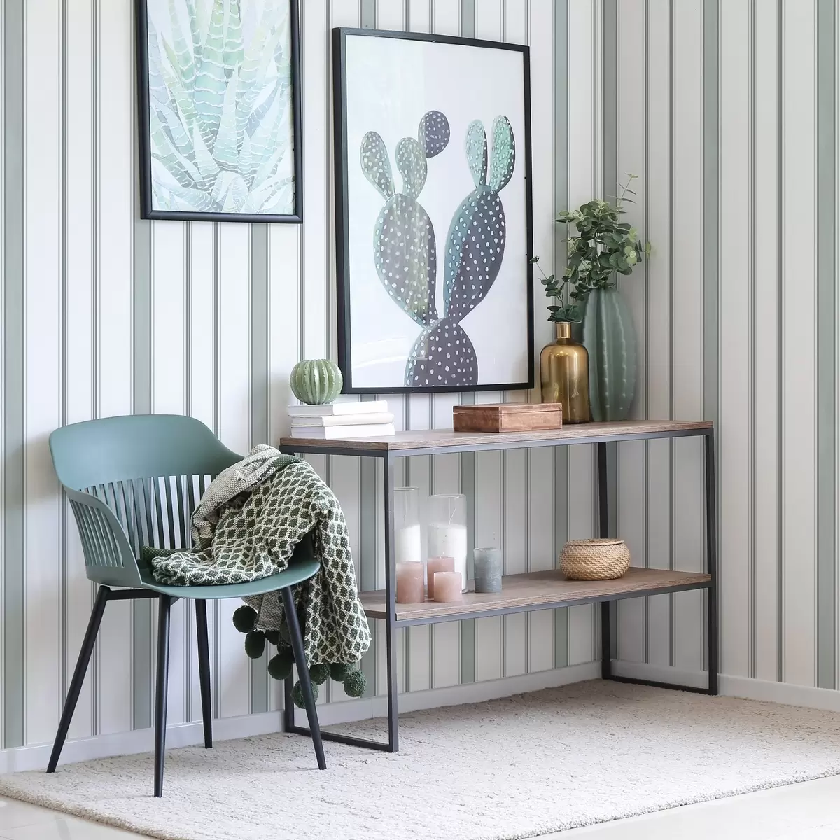 Papel pintado Rayas gris-azul claro con un ritmo clásico a00556