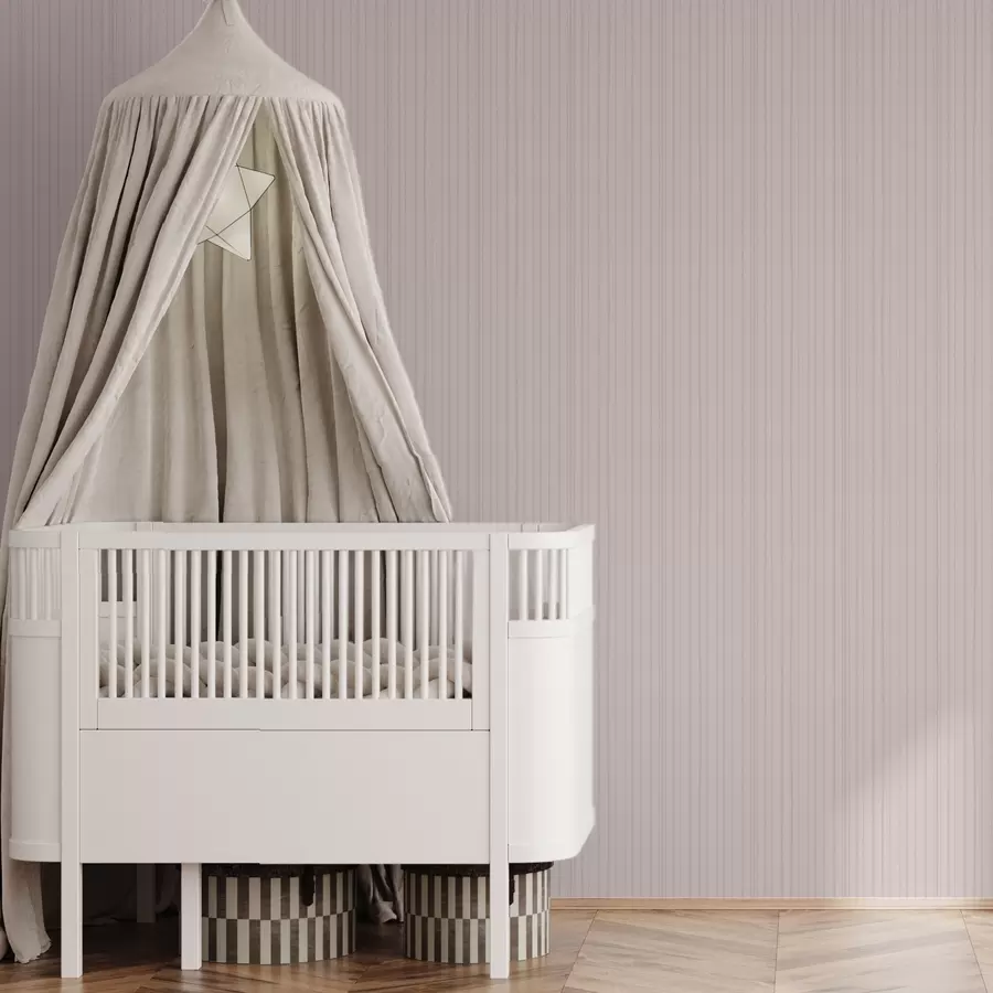 murales de pared Rayas verticales rosa claro de estilo delicado a00567