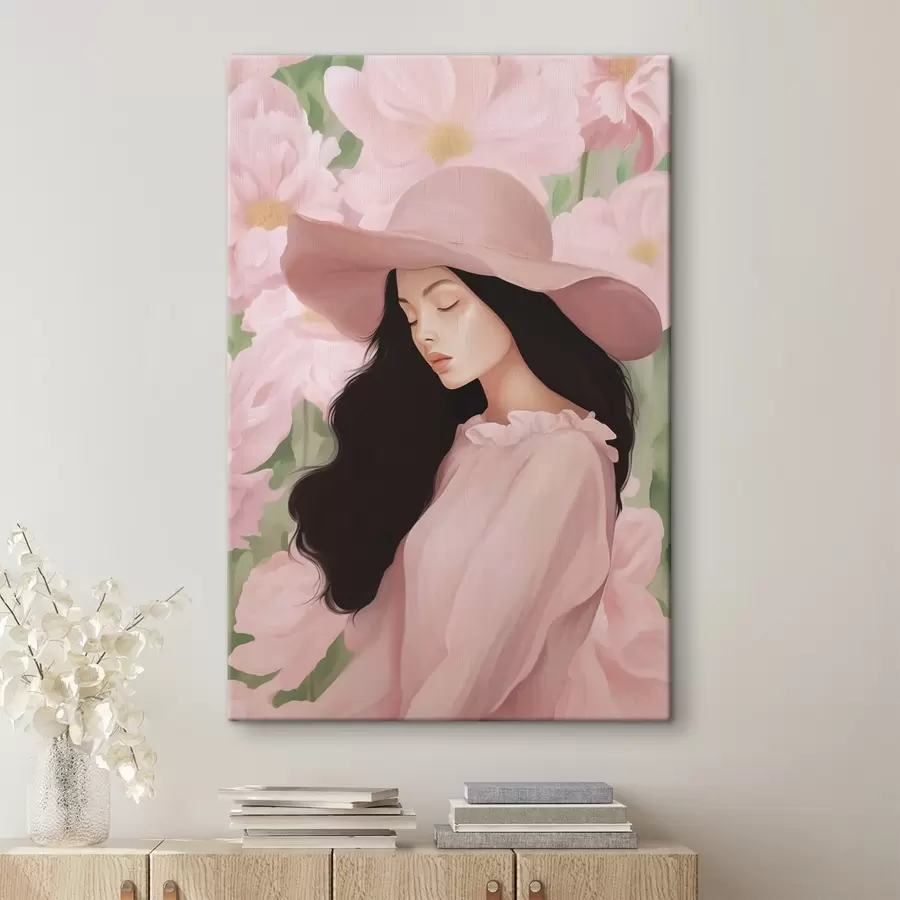 murales de pared Chica con sombrero s45677