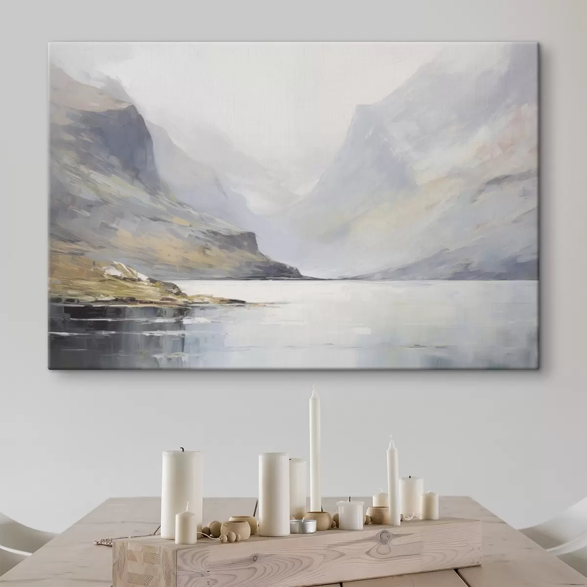 murales de pared Bahía cerca de las montañas s45687