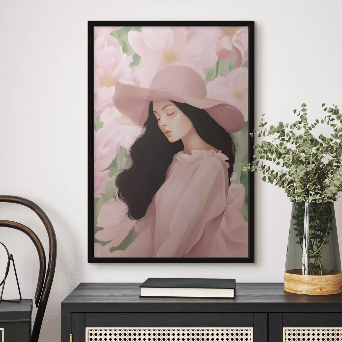 Poster Chica con sombrero f45677