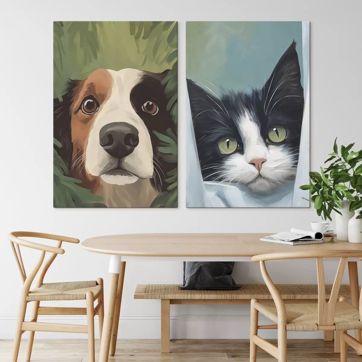 murales de pared Perro y gato m00677
