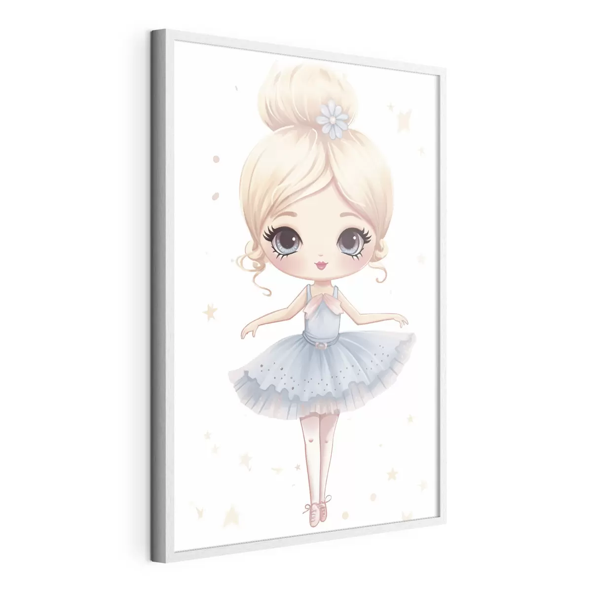 Poster Muñeca bailarina con vestido azul y lazo f45481