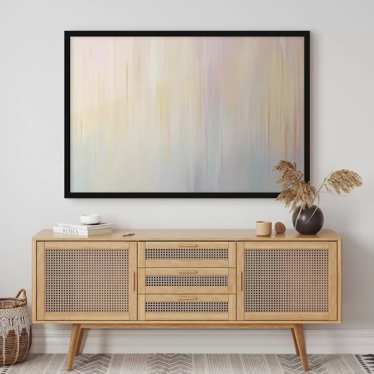 Poster Rayas verticales abstractas en tonos pastel f45508