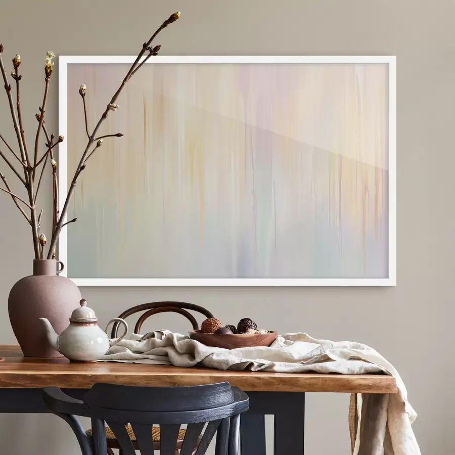 murales de pared Rayas verticales abstractas en tonos pastel f45508