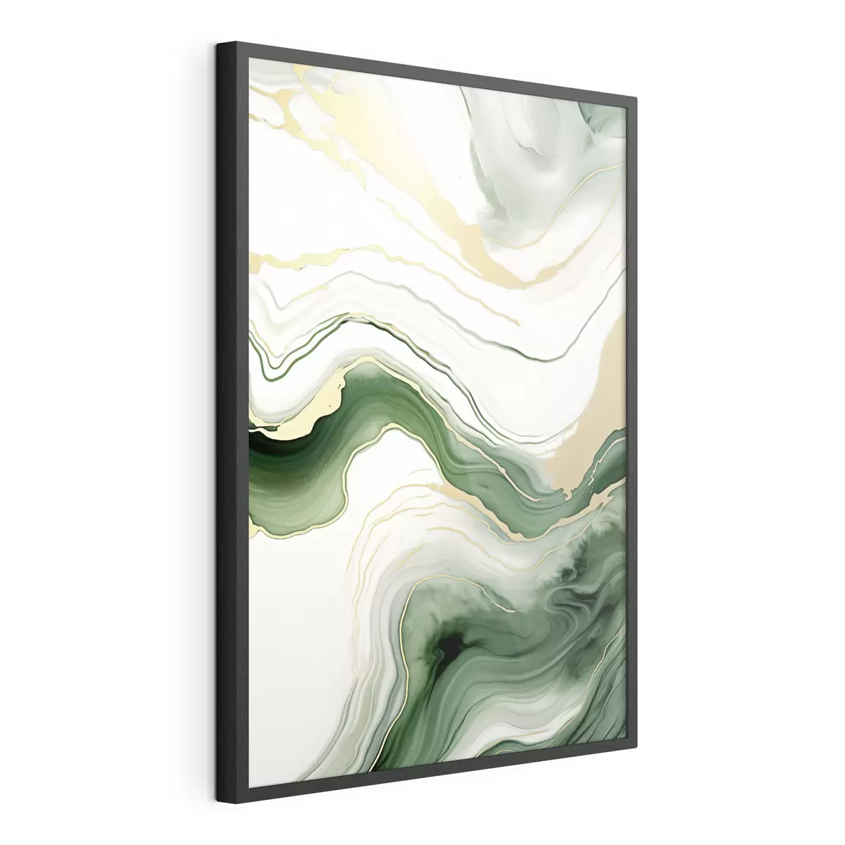 Poster Motivos de mármol verde claro y naranja f45696
