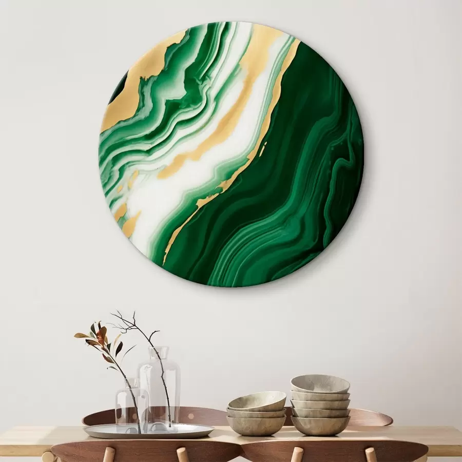 murales de pared Texturas de mármol verde-blanco-amarillo r45695