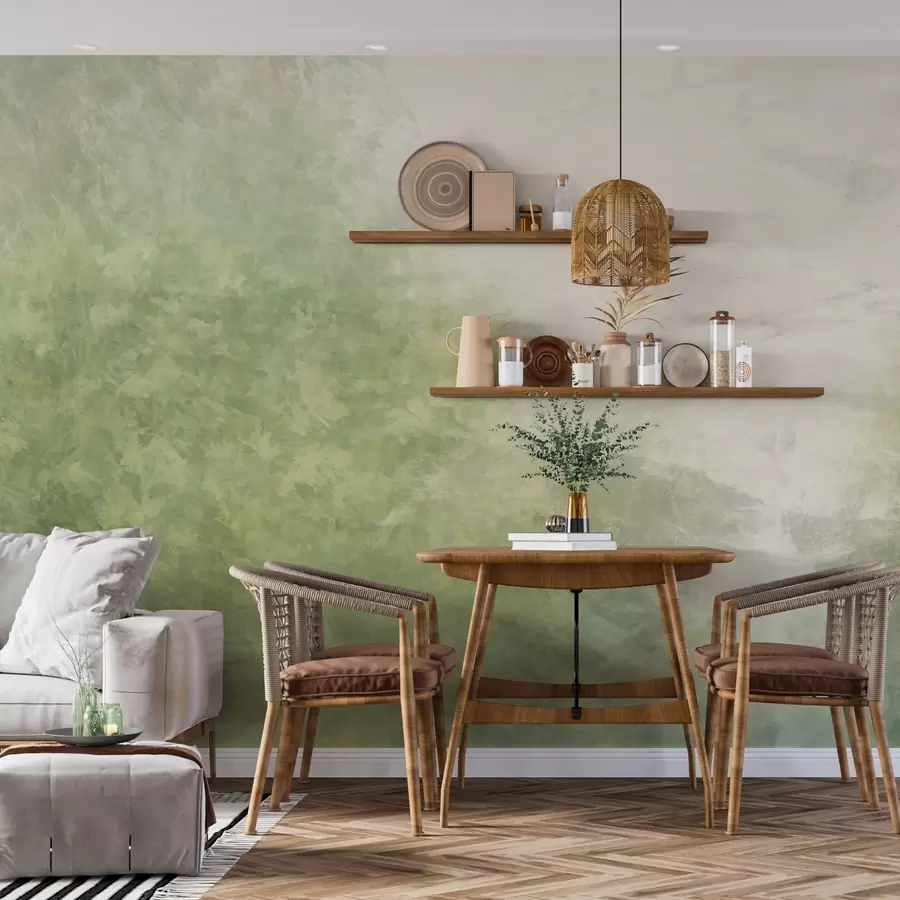 murales de pared  Imitación de hojas en un muro de hormigón w04468