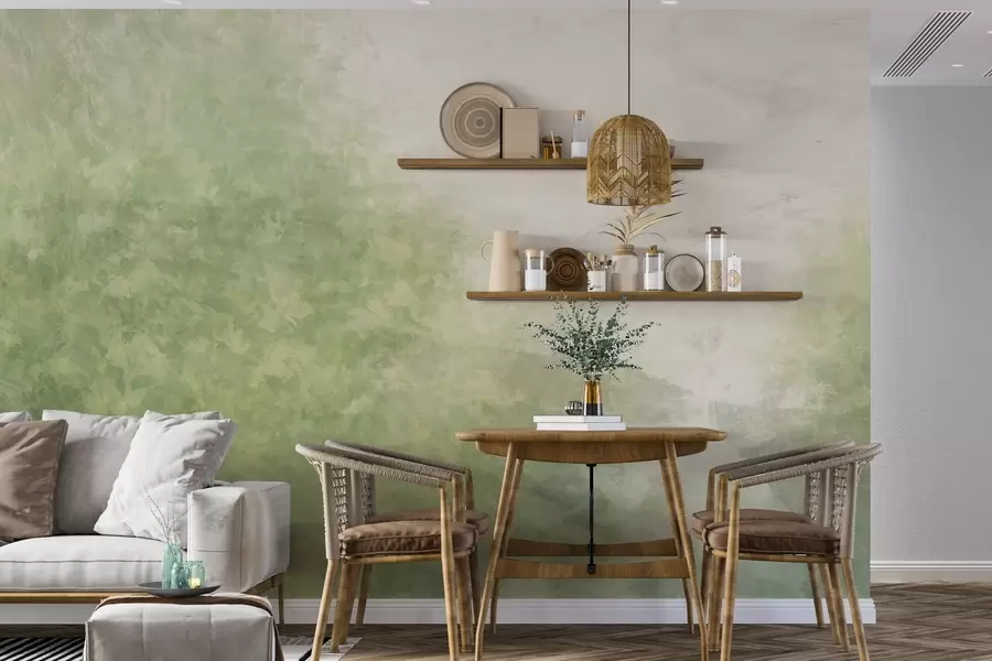 murales de pared  Imitación de hojas en un muro de hormigón w04468