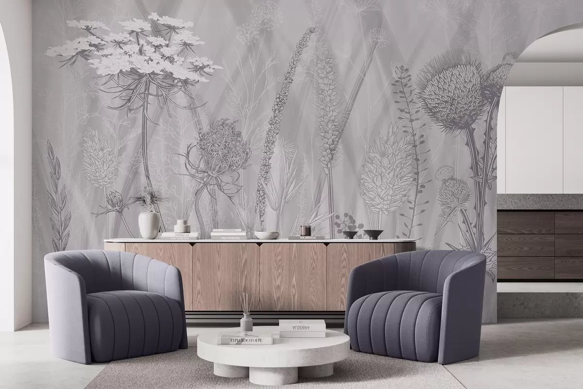 murales de pared Hierbas y herbarios w04473v2