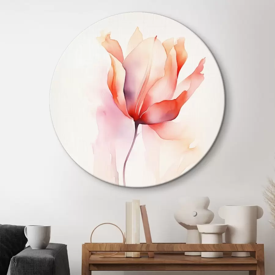 murales de pared Minimalismo floral en estilo acuarela r45637