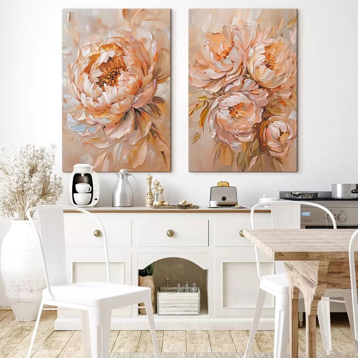 murales de pared Delicadas peonías abstractas m00673