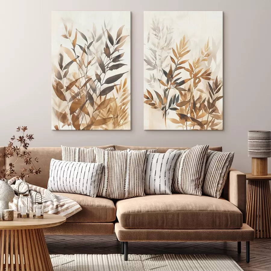 murales de pared Delicadas ramas de hojas m00715