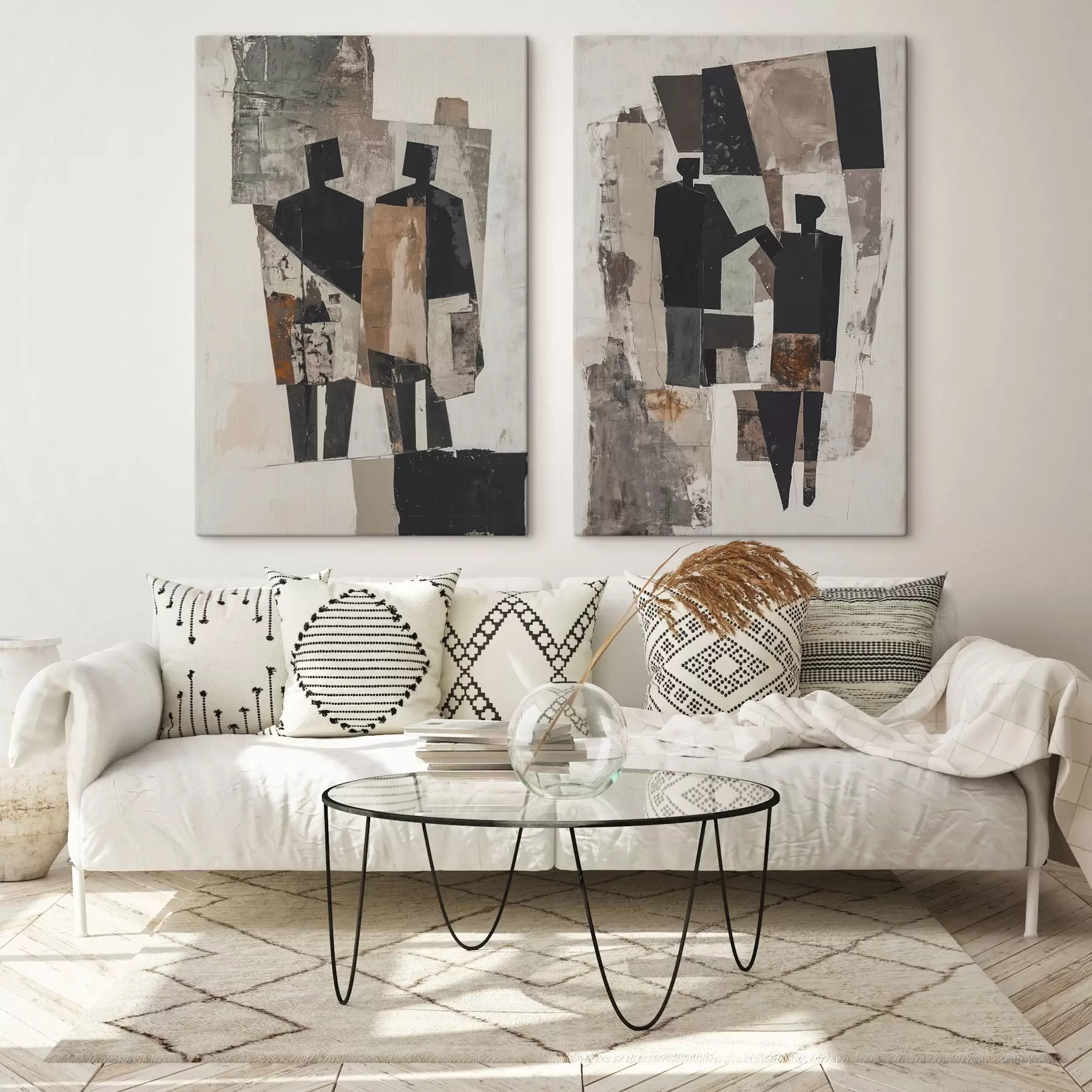 murales de pared Abstracción con siluetas m00716