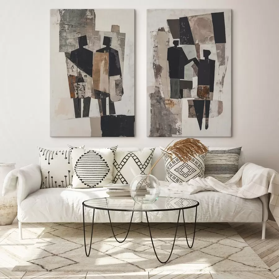 murales de pared Abstracción con siluetas m00716